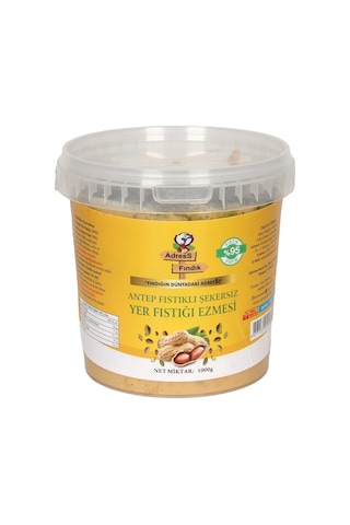 Adress Fındık Antep Fıstıklı Şekersiz Yer Fıstığı Ezmesi 1 KG
