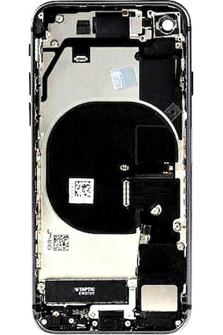 Apple Uyumlu iPhone 8 Dolu Kasa Siyah Renk Şarj Soketi+On Off Flex+Ses Flex Üstünde