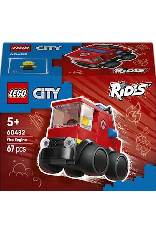 LEGO® City Araçlar – İtfaiye Kamyonu 60482 -5 Yaş ve Üzeri Çocuklar için İtfaiyeci Minifigürüyle Yaratıcı Oyuncak Yapım Seti (67P)