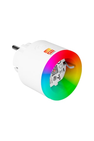 S-Link Swapp SL-03 16A Akım Korumalı Akıllı Priz RGB Işıklı 2.4 G Wifi TUYA Destekli Beyaz