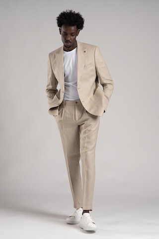 Sir Regular Fit Yarım Astarlı %100 Linen Keten Kumaş Takım Elbise 001