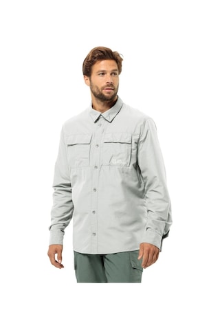 Jack Wolfskin Jack Wolfskın Erkek Barrıer L/s Shırt M Gömlek Cool Grey 1404101- 001