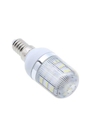 Fortunelane E14 2.5w 48 Led 3528 Smd Mısır Tipi Ampul, 360 Derece Işık, Beyaz, 110v, Tasarruflu, Plastik Kasa Beyaz