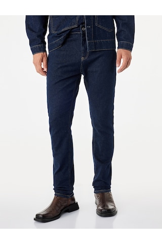 Koton Normal Bel Cepli Pamuklu Jean Pantolon - Skinny Push Up Fit Jean Koyu İndigo 7wam40238nd