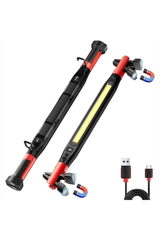 Gold Silver Gs-2080 40w 4000 Lümen Mıknatıslı Şarjlı Led Çalışma Kamp Outdoor Acil Durum Ve Tamir Lambası Siyah