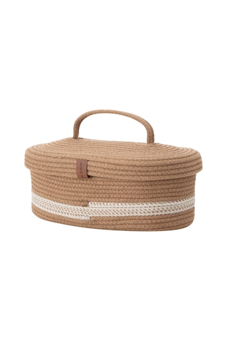 Mudo Home Venus Oval Düzenleyici Sepet Kahve 30x13x11 Kahverengi