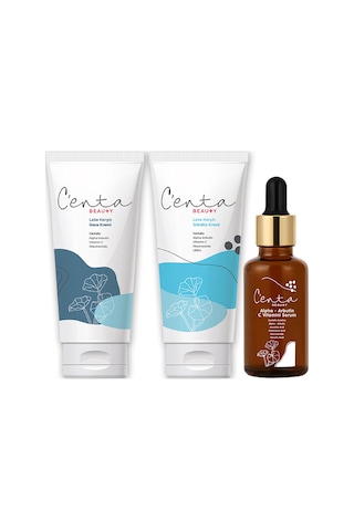 C'enta Beauty Leke Karşıtı Gece Bakım Kremi 50 ML + Gündüz Kremi 50 ML + Vitamin C Serum 30 ML