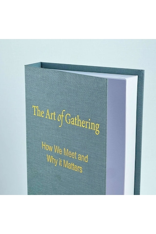 Bak Gel Al Premium Bez Kaplama Kitap Şeklinde Dekoratif Saklama Kutusu - The Art Of Gathering