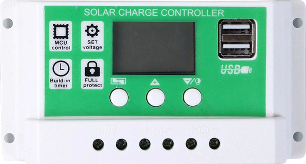 Xindoker Güneş Paneli Yüksek Akım Kontrolörü 50a - Pwm Şarj Yönetimi, 2 Usb Çıkışı, 12-24v Akıllı Stabilizatör Beyaz