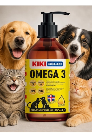 Kiki Excellent Omega 3 Kedi Ve Köpek İçin Balık Yağı 250 Ml