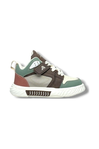 Alessio 537-26 Cilt Anatomik Filet Çocuk Sneaker Bej Kahve Yeşil 31-35 Bej