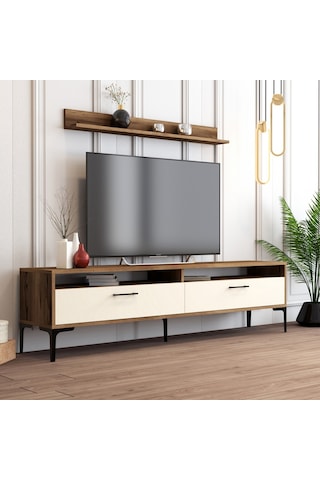 Variant Istanbul Tv Ünitesi Ve Orta Sehpa Takımı - Ceviz / Krem
