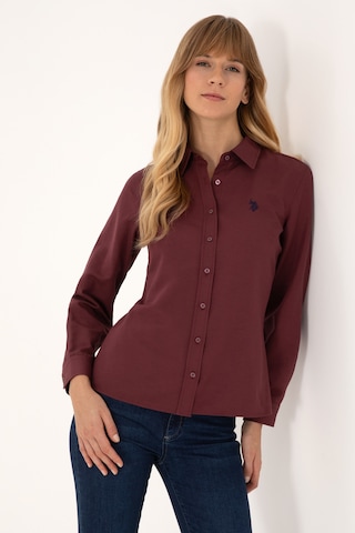 U.S. Polo Assn. Kadın Bordo Uzun Kollu Basic Gömlek 50316711-VR177