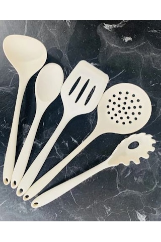 5 Parça Tamamı Silikon Yanmaz Yapışmaz Silikon Krem