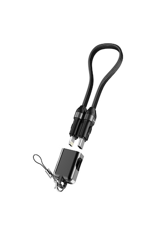 S-link Armor Cl-020 30w 20 Cm Type-c To Lightning Pd Örgülü Metal Başlıklı Siyah Hızlı Şarj Kablosu 1