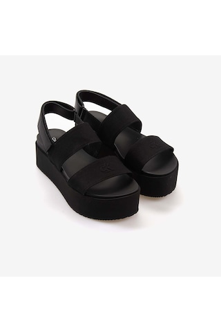 Calvin Klein Kadın Dolgu Topuk Sandalet Yw0yw01788 Siyah