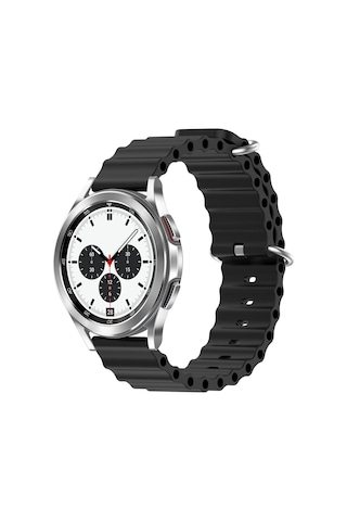 Microsonic Samsung Uyumlu Gear S3 Classic Kordon Ocean Band Siyah