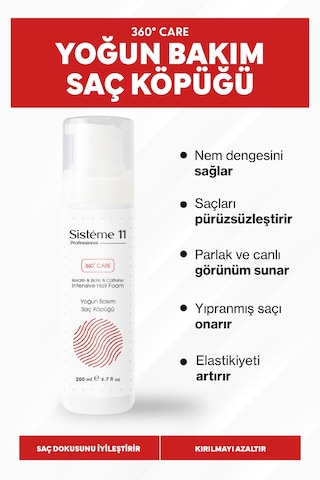 Sisteme 11 Yoğun Bakım Saç Köpüğü 200 Ml