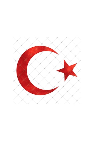 Bay Etiket Rfhlm77 Reflektif Ay Yildiz Sticker Kan Kirmizi