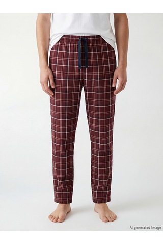 Lc Waikiki Lc Waıkıkı Bordo Standart Kalıp Ekose Erkek Pijama Altı