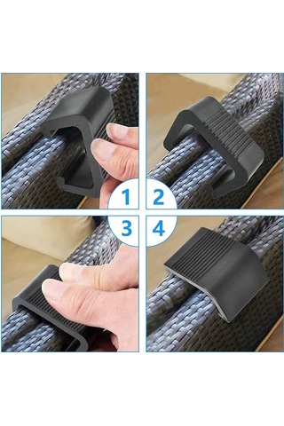 8 Adet Rattan Mobilya Kelepçesi Çok Yönlü Rattan Kanepe Bağlantısı Diğer