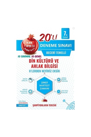 7. Sınıf Mavi Din Kültürü 20 Deneme Sınavı - Nartest