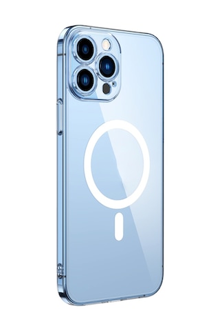 Apple Uyumlu iPhone 13 Pro Kılıf Kablosuz Şarj Ve Magsafe Destekli Slimsafe Premium Sert Pc Silikon Kapak Şeffaf