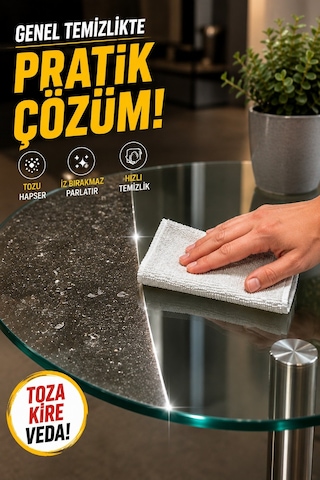 20'li Rulo Mikrofiber Temizlik Bezi 25x30 Cm Çok Amaçlı Lazer Kesim Süper Emici Kopart Kullan Beyaz
