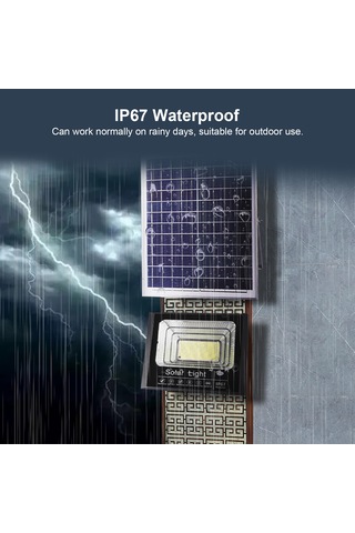 Moveevo Güneş Enerjili Projeksiyon Lambası 40w - Işık Kontrolü, Uzaktan Kumanda, Zamanlama Ve Parlaklık Ayarlama - 170 Led Işık Demeti Diğer