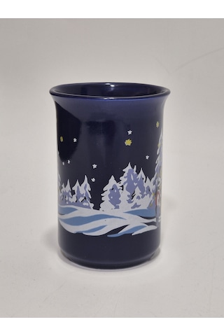 Vintage Kardan Adam Ve Çocuklar Temalı Porselen Kupa 10,5cm 001 Çok Renkli