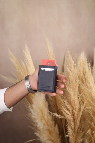 Summit 4361 Erkek Mekanizmalı Kartlık Cüzdan Siyah Çok Renkli