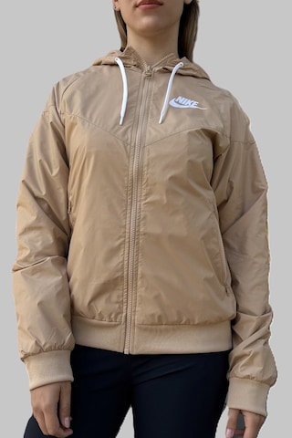 Nike Sportswear Windrunner Jacket Kadın Kapüşonlu Spor Ceket Bej Bej
