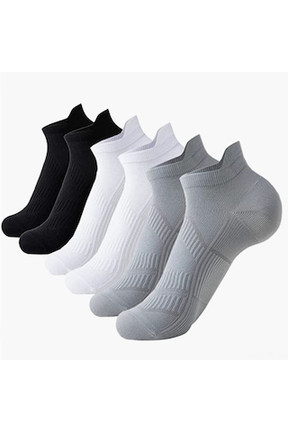 Skycity Kadınlar İçin Spor Ayak Çorabı - 6 Çift Siyah, Beyaz, Gri - Nem Emici, Nefes Alır, Yumuşak - Koşu, Yürüyüş Ve Günlük Kullanım Siyah - Beyaz - Gri