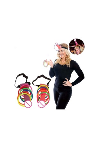 Şenlikli Halka Atma Oyunu Gelin Duşu Aksesuarları Oyuncaklar Yetişkin Kızlar İçin Halka Atma Oyunu Parti Gelin Komik Plastik Halkalar Diğer