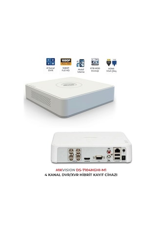 Ds-7104hghı-m1 4 Kanal Dvr Koaksiyel Ses Destekli