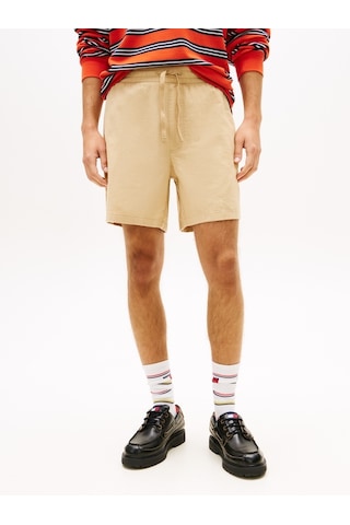 Tommy Hilfiger Tjm Lınen Blend Pull-on Short Erkek Bej Şort - Dm0dm22825