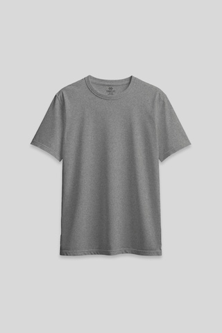 Gri Melanj O Yaka Standart Fit Basic Kadın T-shirt - 97311 Gri Melanj