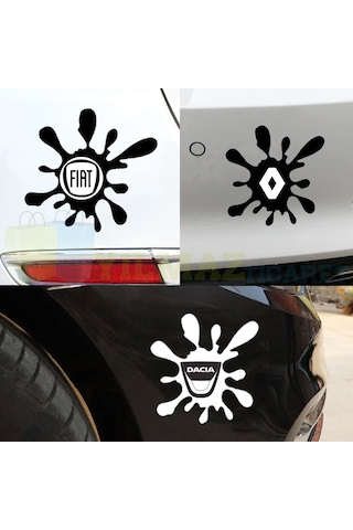 Size Özel Çamur Sıçrama Oto Sticker Tampon Yapıştırma Etiket