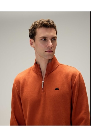 Ellesse 5wm1603-br Erkek Yarım Fermuarlı Sweat Kiremit