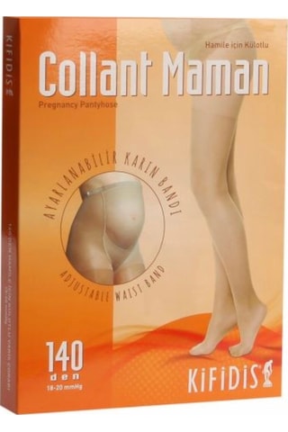 140 Den. 18-20 Mmhg Hamile Külotlu Çorabı - Koyu Ten - 2 - Kadın