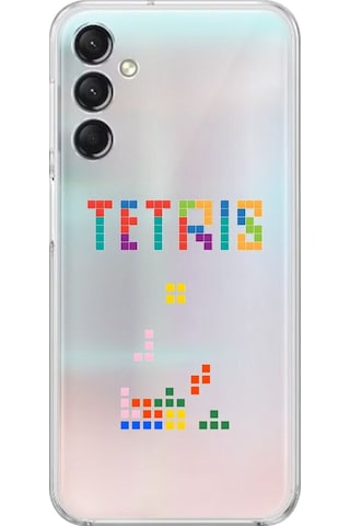 Samsung Galaxy A24 Uyumlu Şeffaf Kılıf 3 Tetris Tasarımlı