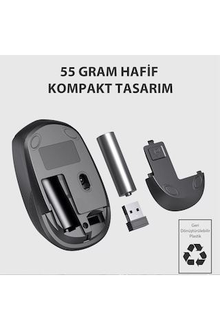 Lecoo WS202 Kablosuz 1200 Dpi Optik Mouse (Distribütör Garantili)