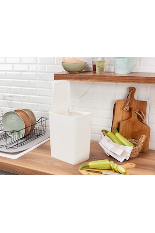 Madame Coco Olivier Switch Çöp Kovası 8.5lt 1kcopk18,5 Lt-soft Ekru