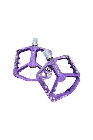 Briviga Plastik Çivili Platform Pedal Mor Bisiklet Pedalı 1du + 1 Kapalı Rulmanlı 110x125mm, 300g