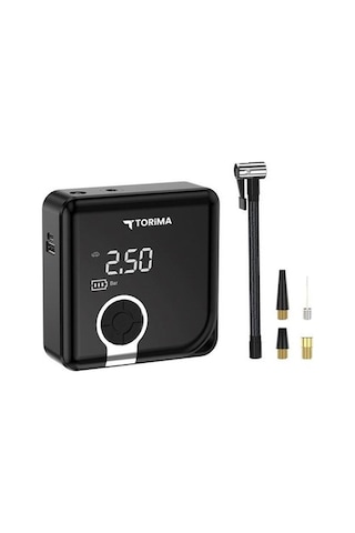 Lebron Torima Zc-001 Dijital Ekranlı Şarjlı Taşınabilir Araç Hava Kompresörü Ve Powerbank