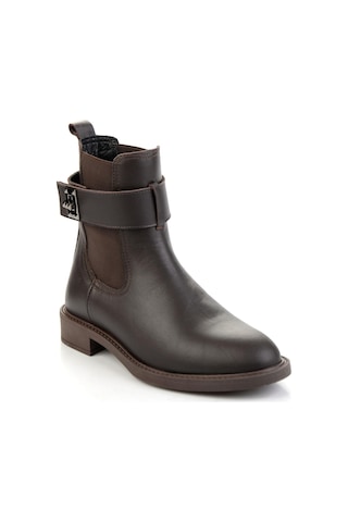 Bambi Kahve Hakiki Deri Kadın Bot & Bootie K02724259003 Kahve