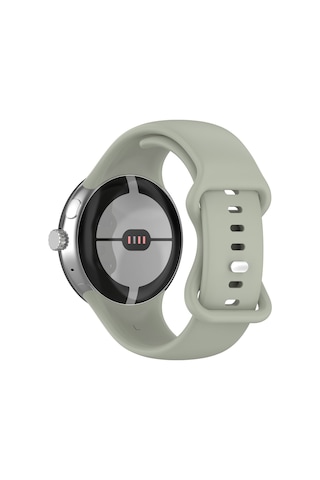 Caseonn Google Pixel Watch 4 45mm Kordon Esnek Spor Silikon Kayış Açık Haki
