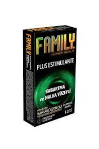 Family Plus Estimulante Prezervatif 12'li