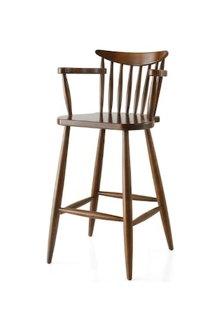 Hudson Ahşap Bar Sandalyesi Ceviz