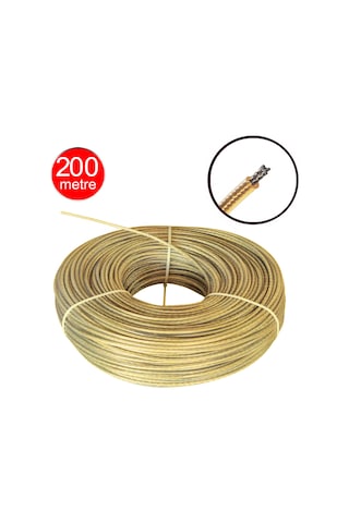 8mm Pvc İzole Kaplı Çelik Halat Tel - 200 Metre